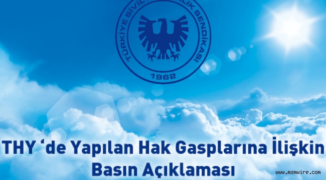 ''THY'de yapılan hak gasplarına ilişkin basın açıklaması'' başlıklı basın duyurusu: Hava-İş 